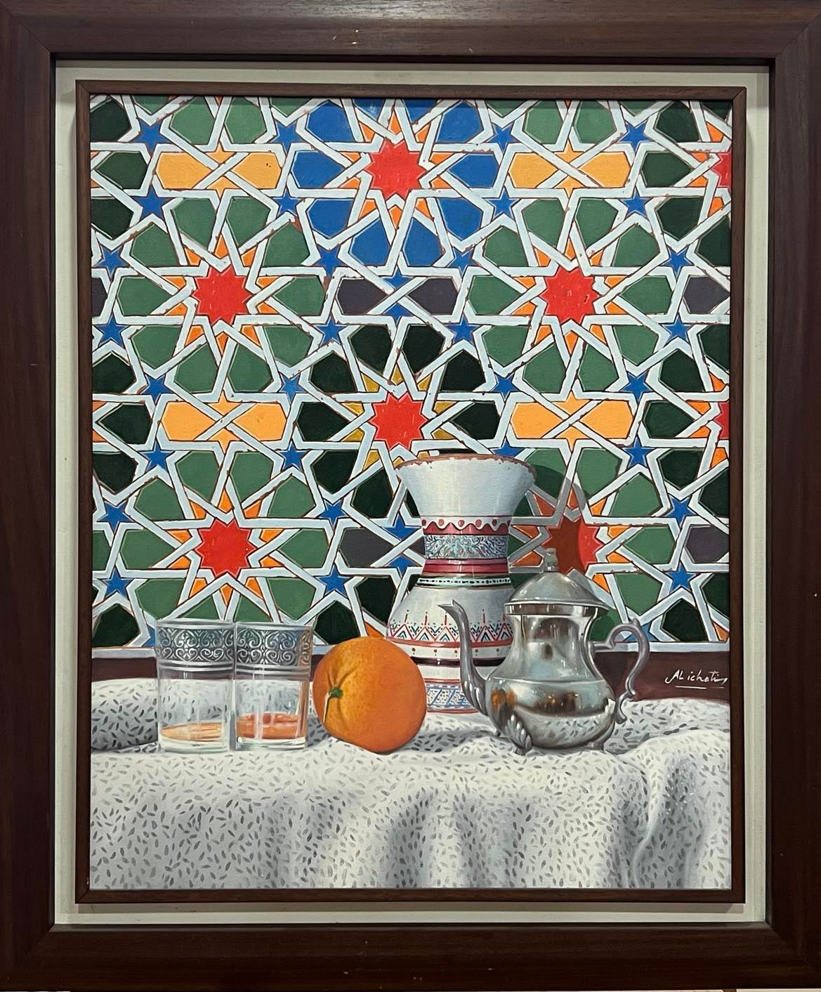 Tableau Marocain Nature morte thé